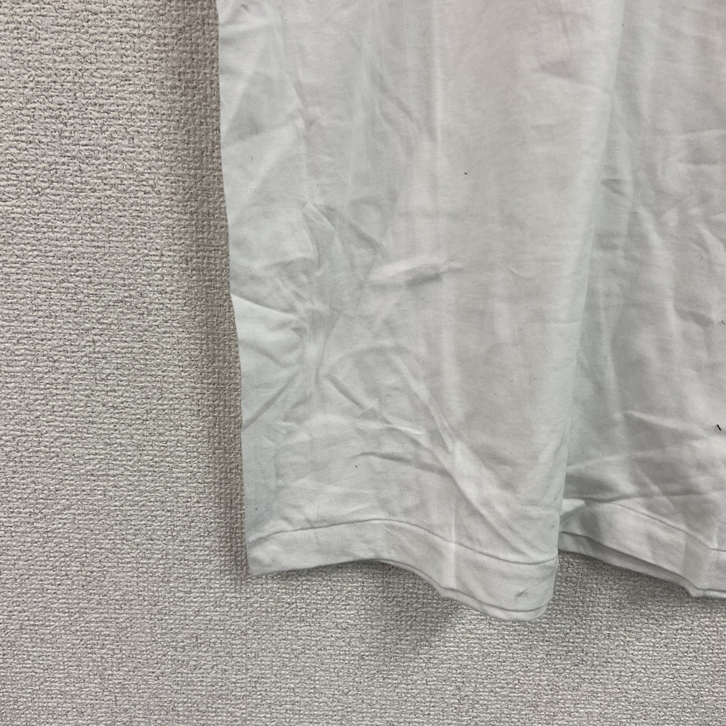 半袖プリントＴシャツ　フジテレビジョン　会社ロゴ　シングルステッチ　白　ホワイト　Fサイズ