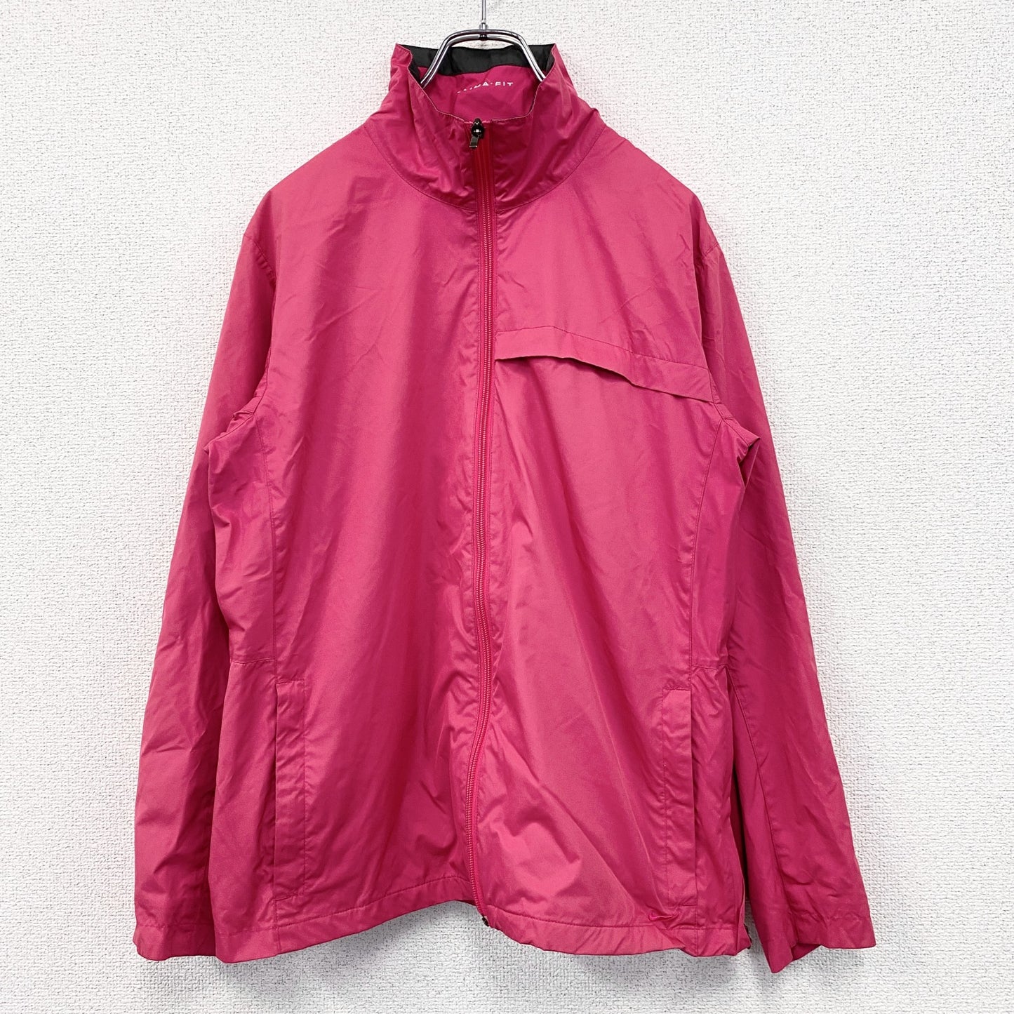 00s　NIKE　ナイキ　CLIMA-FIT　ウインドブレーカー　ヴィンテージ　ショッキングピンク　Lサイズ
