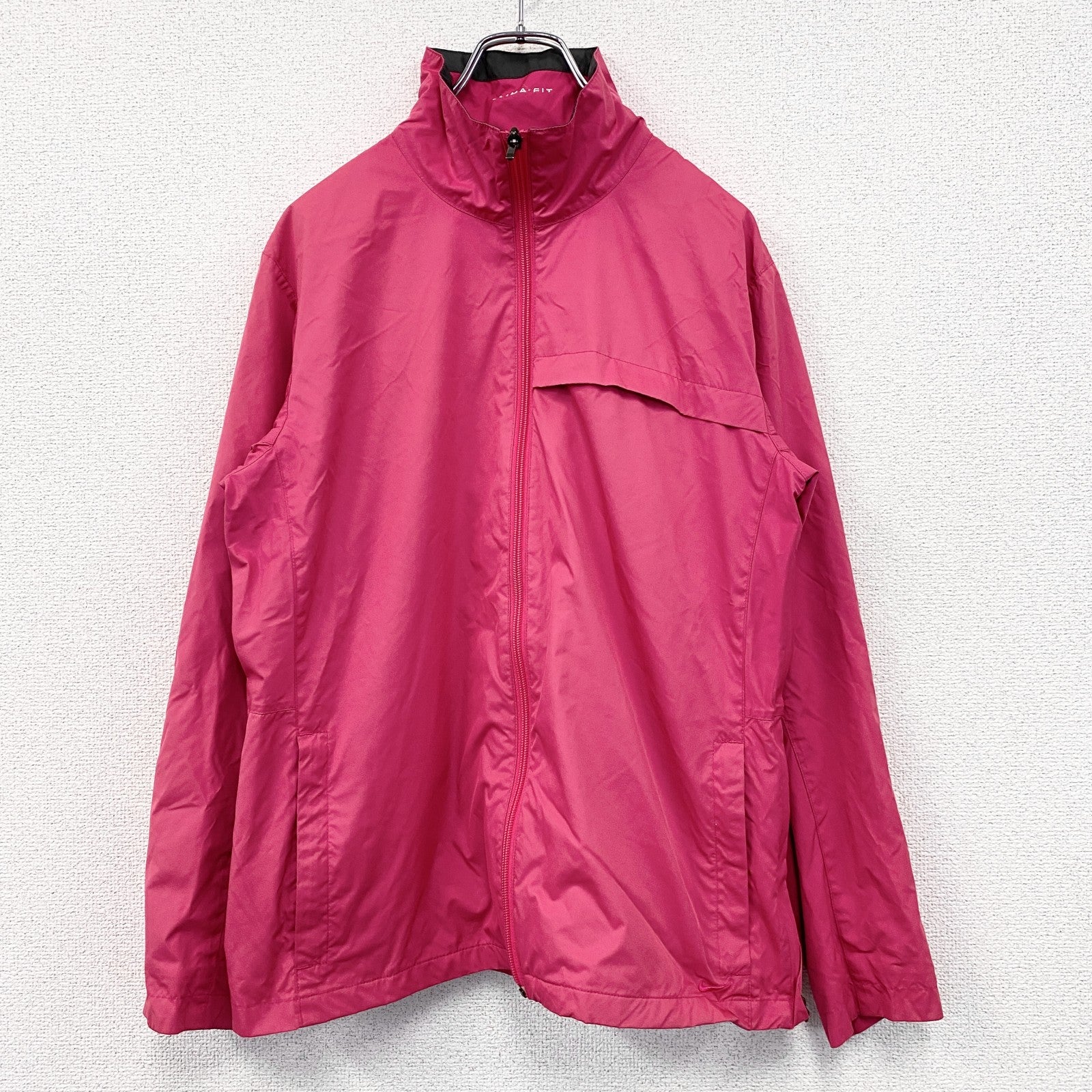 00s　NIKE　ナイキ　CLIMA-FIT　ウインドブレーカー　ヴィンテージ　ショッキングピンク　Lサイズ