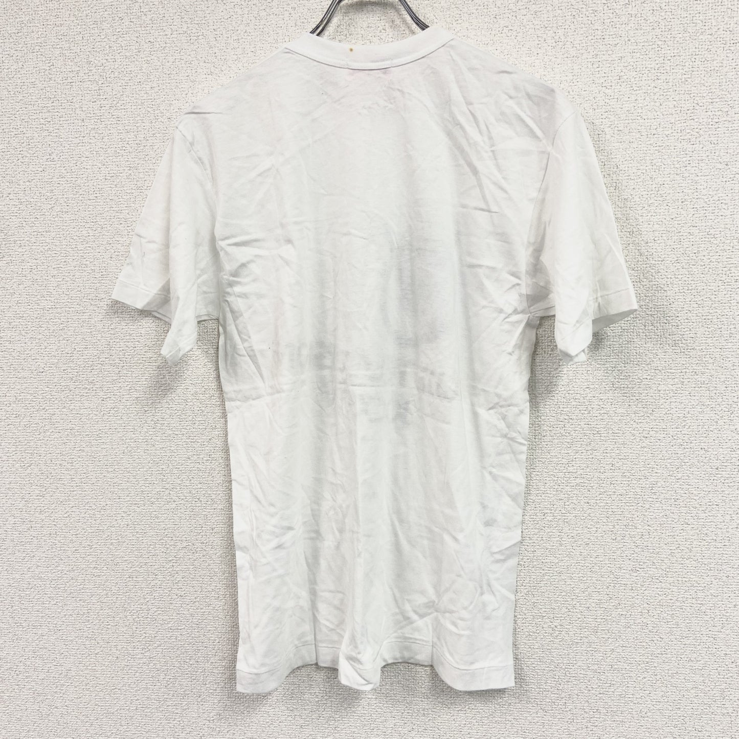 半袖プリントＴシャツ　フジテレビジョン　会社ロゴ　シングルステッチ　白　ホワイト　Fサイズ