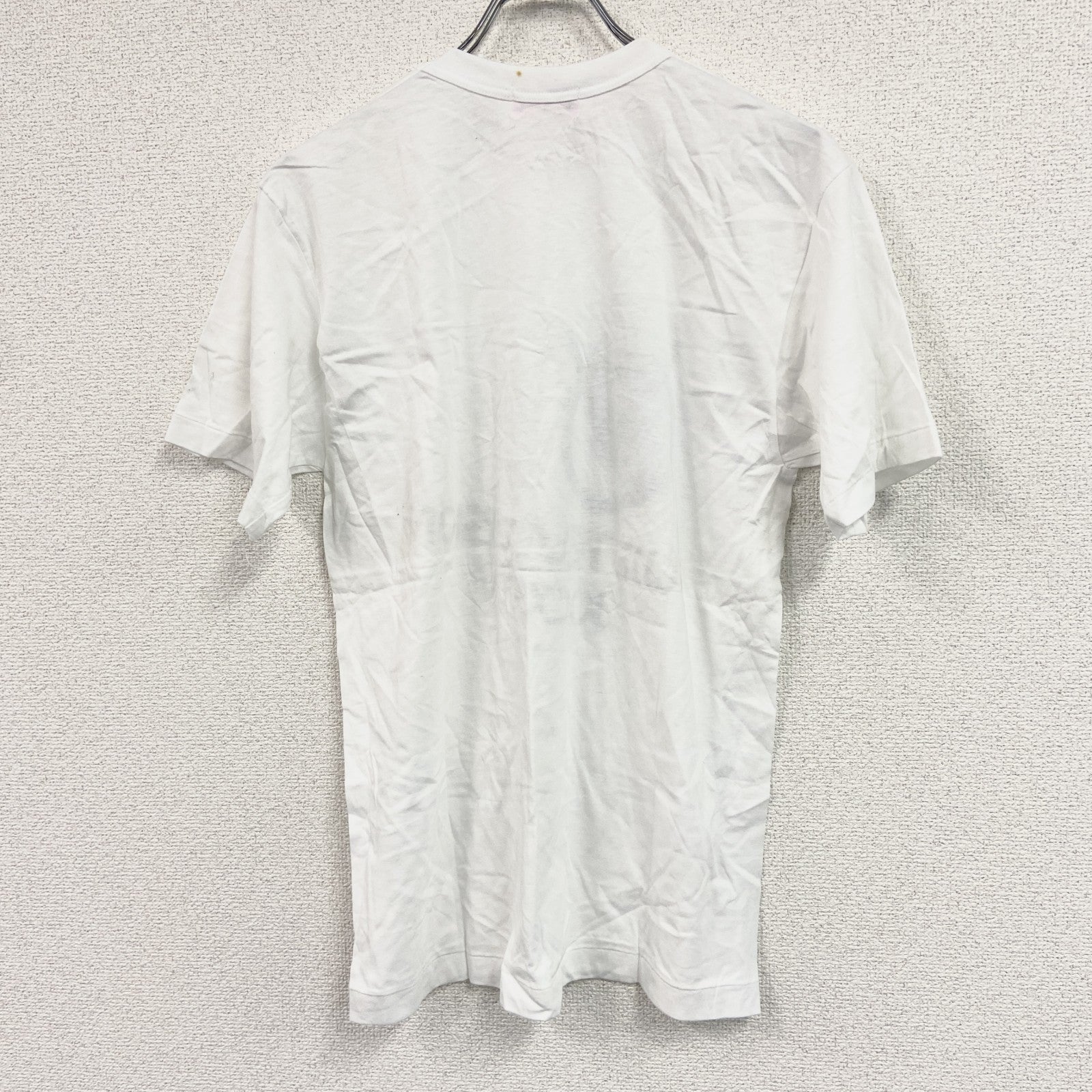 半袖プリントＴシャツ　フジテレビジョン　会社ロゴ　シングルステッチ　白　ホワイト　Fサイズ