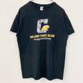 GILDAN　ギルダン　半袖プリントアニマルTシャツ　英字プリント　3連プリント　虎　クルーネック　黒　ブラック　Mサイズ