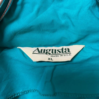 古着 used　Augusta　USA製　長袖ハイネックナイロンジャケット　ワンポイント刺繍　ゴルフ　緑　秋冬服　XLサイズ