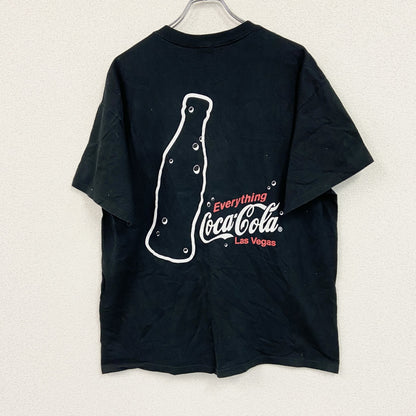 FRUIT OF THE LOOM　半袖企業プリントＴシャツ　コカ・コーラ　黒　ブラック　XLサイズ