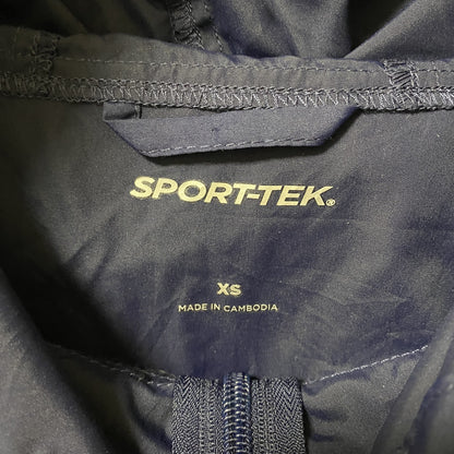 古着 used　SPORT-TEK　長袖ハーフジップナイロンジャケット　アノラックパーカー　ネイビー　ワンポイント刺　Mサイズ