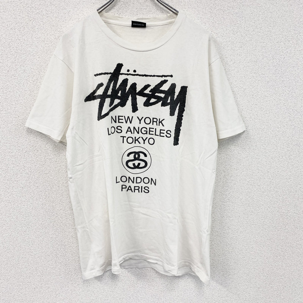 Stussy　ステューシー　半袖プリントTシャツ　白　ホワイト　Mサイズ