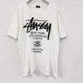 Stussy　ステューシー　半袖プリントTシャツ　白　ホワイト　Mサイズ