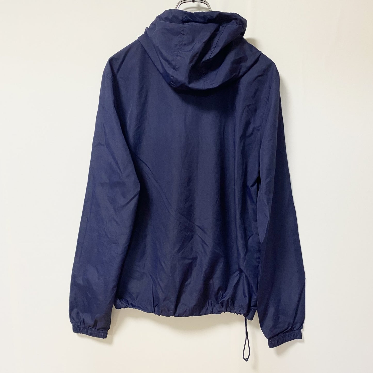 古着 used　SPORT-TEK　長袖ハーフジップナイロンジャケット　アノラックパーカー　ネイビー　ワンポイント刺　Mサイズ