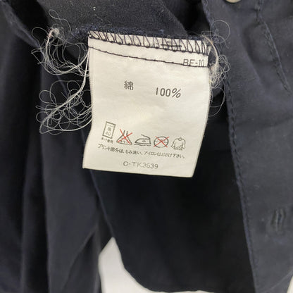 90s　BENETTON FORMULA　ベネトン・フォーミュラ　長袖シャツ　ワークシャツ　黒　ブラック　46サイズ