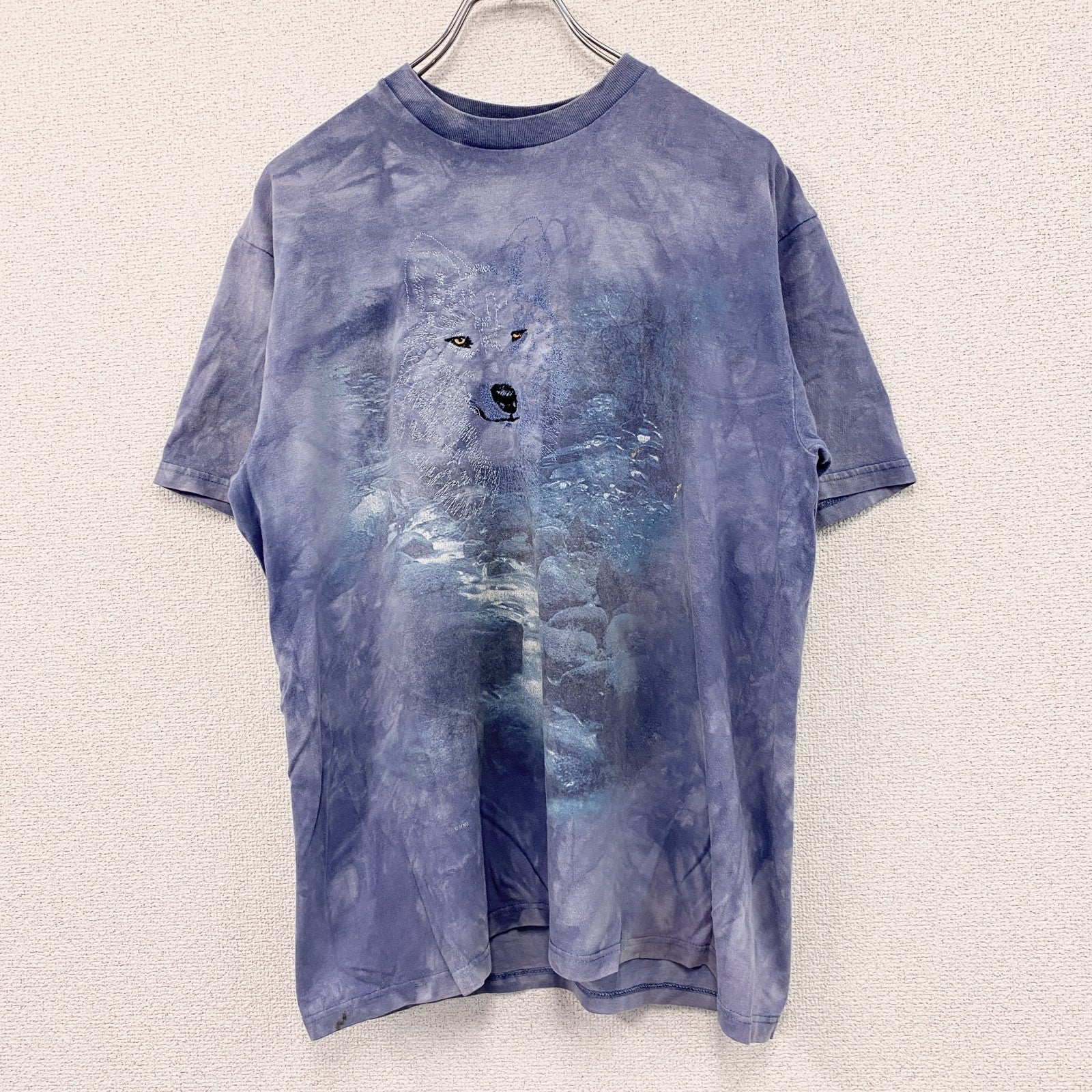 Harlequin　ハーレークイン　半袖刺Tシャツ　タイダイ柄　ブルー　Mサイズ