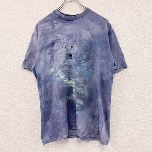 Harlequin　ハーレークイン　半袖刺Tシャツ　タイダイ柄　ブルー　Mサイズ
