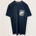 古着 used　NIKE　ナイキ　半袖ロゴプリントTシャツ　胸ポケット　クルーネック　黒　ブラック　春夏服　Sサイズ