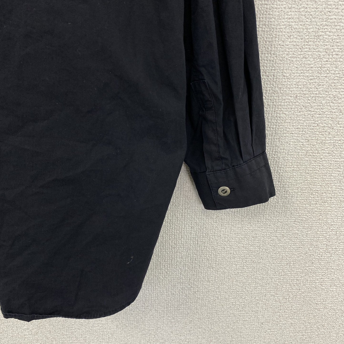 90s　BENETTON FORMULA　ベネトン・フォーミュラ　長袖シャツ　ワークシャツ　黒　ブラック　46サイズ