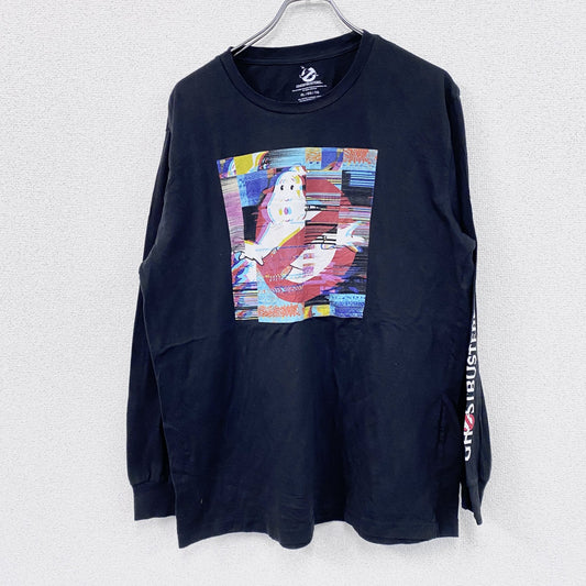 GHOSTBUSTERS　ゴーストバスターズ　長袖Tシャツ/ロンT　ムービーT　黒　ブラック　XLサイズ