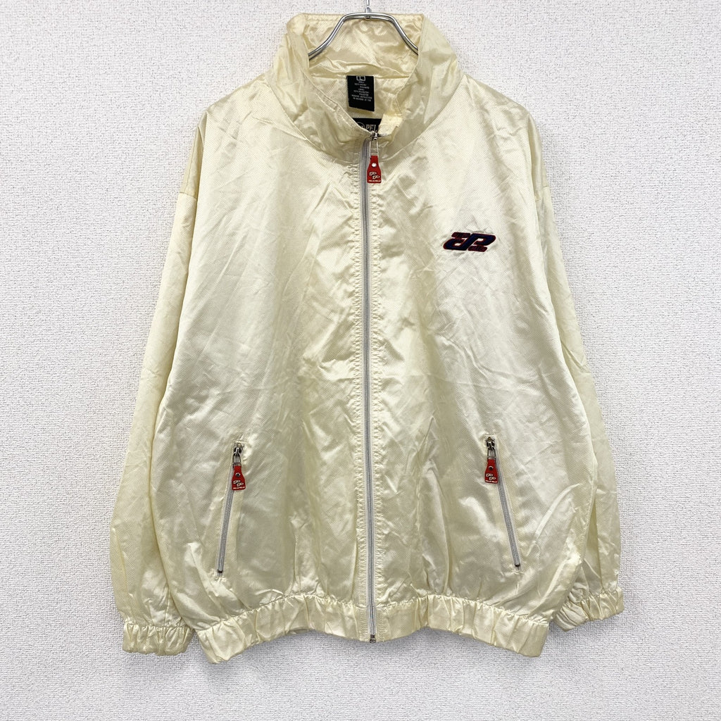 90s　PELLE PELLE　ペレペレ　フルジップナイロンジャケット　ヴィンテージ　ベージュ　ホワイト　Lサイズ　