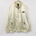 90s　PELLE PELLE　ペレペレ　フルジップナイロンジャケット　ヴィンテージ　ベージュ　ホワイト　Lサイズ　