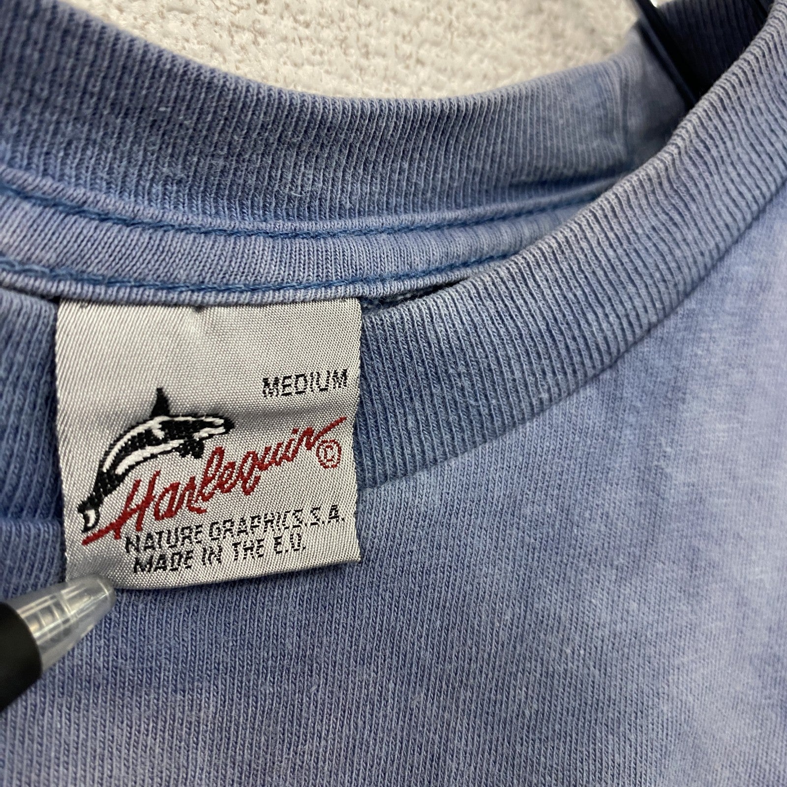 Harlequin　ハーレークイン　半袖刺Tシャツ　タイダイ柄　ブルー　Mサイズ
