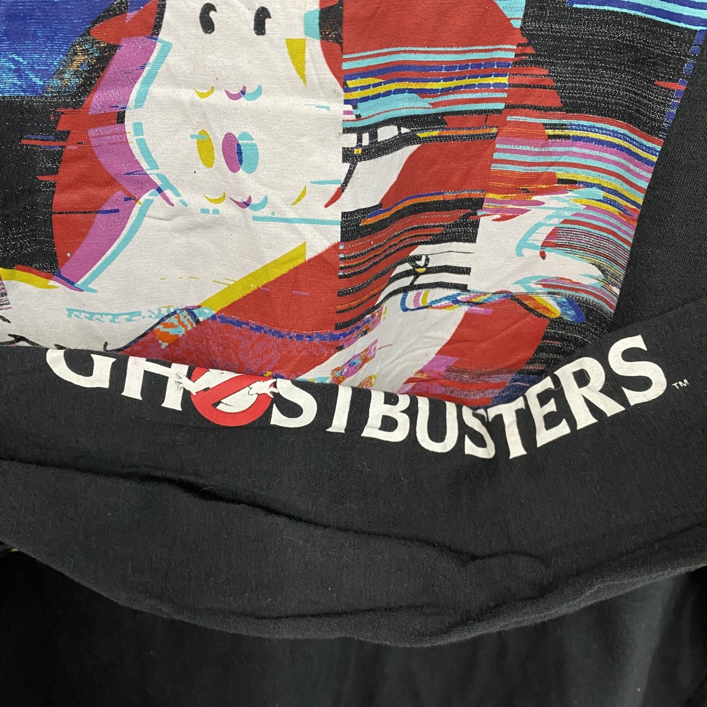 GHOSTBUSTERS　ゴーストバスターズ　長袖Tシャツ/ロンT　ムービーT　黒　ブラック　XLサイズ