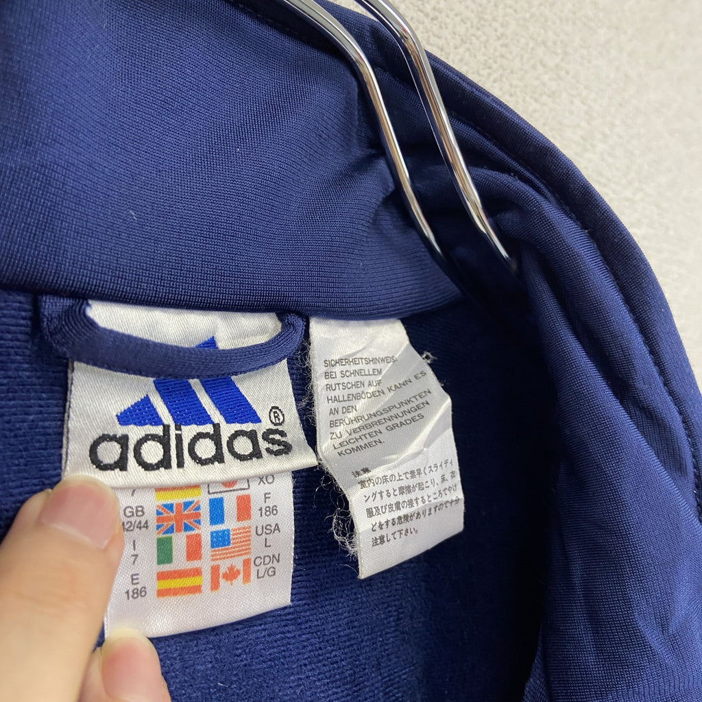 90s　adidas　アディダス　トラックジャケット/ジャージ　ヴィンテージ　紺　ネイビー　Lサイズ
