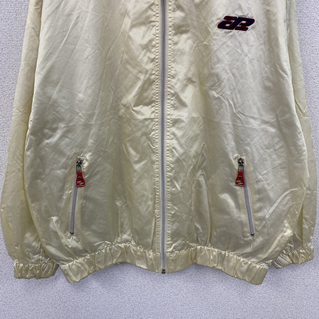 90s　PELLE PELLE　ペレペレ　フルジップナイロンジャケット　ヴィンテージ　ベージュ　ホワイト　Lサイズ　