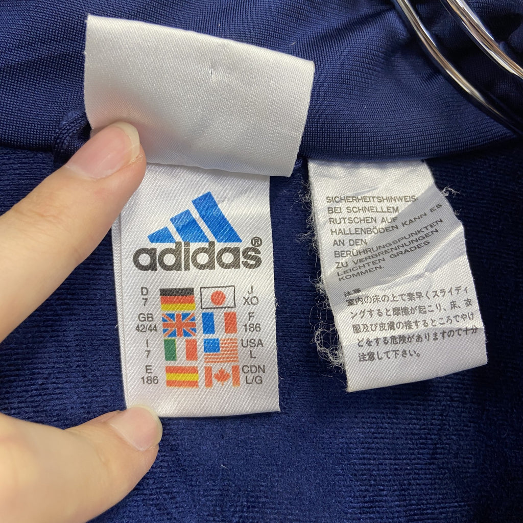 90s　adidas　アディダス　トラックジャケット/ジャージ　ヴィンテージ　紺　ネイビー　Lサイズ