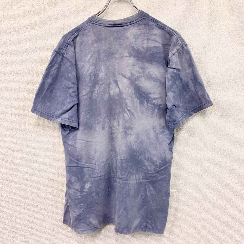 Harlequin　ハーレークイン　半袖刺Tシャツ　タイダイ柄　ブルー　Mサイズ