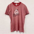 STANDARD AMERICAN　ブーブーベア　半袖プリントリンガーTシャツ　キャラクターT　アニメT　赤　レッド　Mサイズ