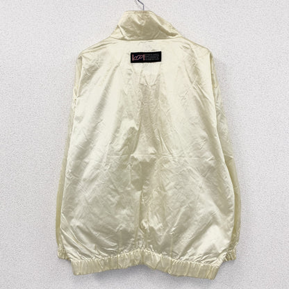 90s　PELLE PELLE　ペレペレ　フルジップナイロンジャケット　ヴィンテージ　ベージュ　ホワイト　Lサイズ　