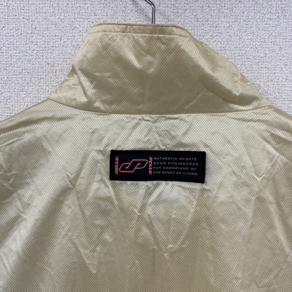 90s　PELLE PELLE　ペレペレ　フルジップナイロンジャケット　ヴィンテージ　ベージュ　ホワイト　Lサイズ　
