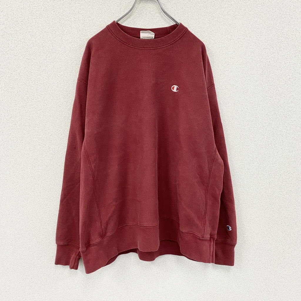 Champion　チャンピオン　リバースウィーブ　スウェット/トレーナー　ヘビーウェイト　刺繍ロゴ　ボルドー　2XLサイズ
