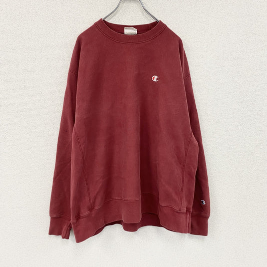 Champion　チャンピオン　リバースウィーブ　スウェット/トレーナー　ヘビーウェイト　刺繍ロゴ　ボルドー　2XLサイズ