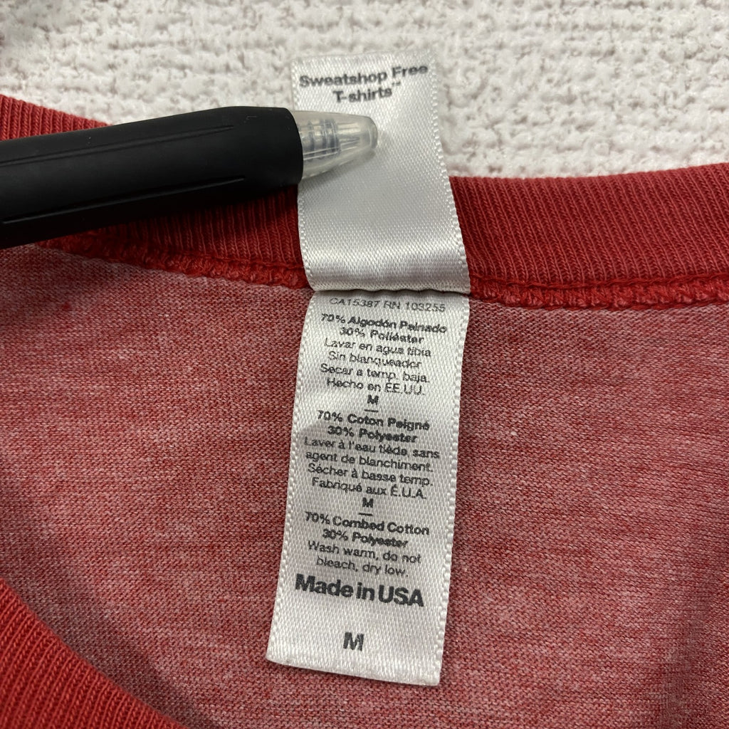 STANDARD AMERICAN　ブーブーベア　半袖プリントリンガーTシャツ　キャラクターT　アニメT　赤　レッド　Mサイズ
