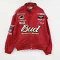 90s　CHASE AUTHENTICS　Budweiser　レーシングジャケット　企業ロゴ　赤　レッド　XLサイズ