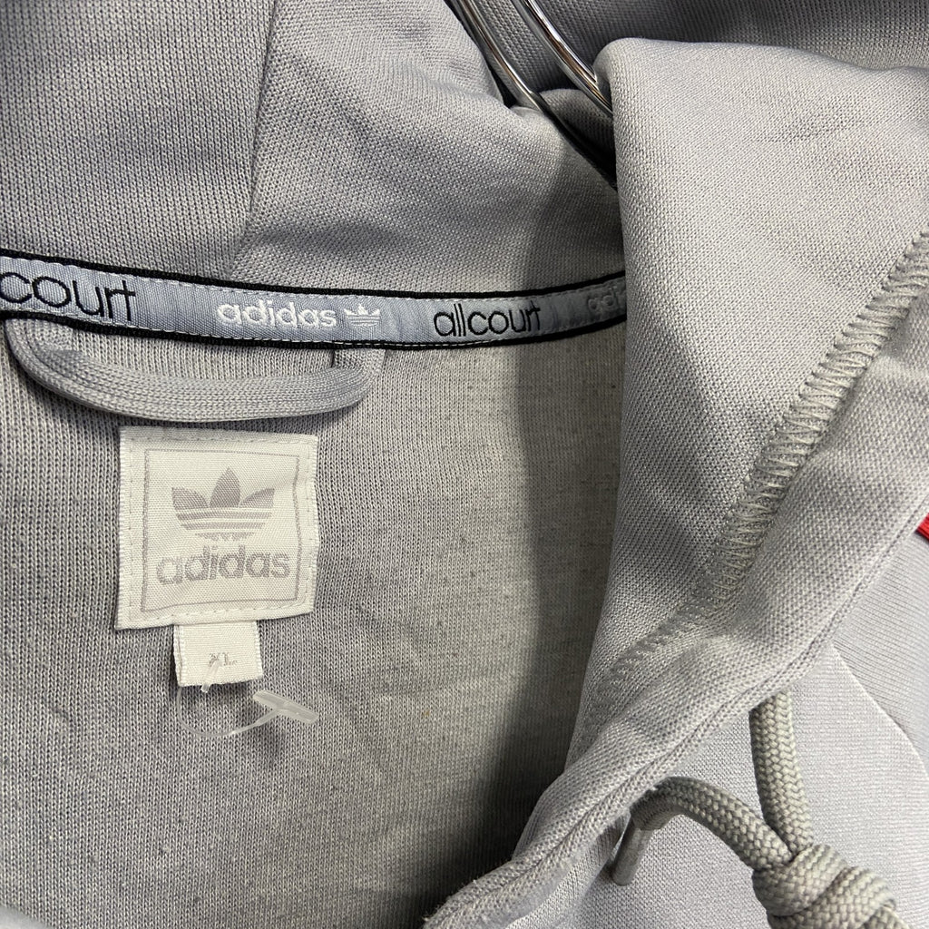 adidas　アディダス　トラックジャケット/ジャージ　フーディ　グレー　XLサイズ