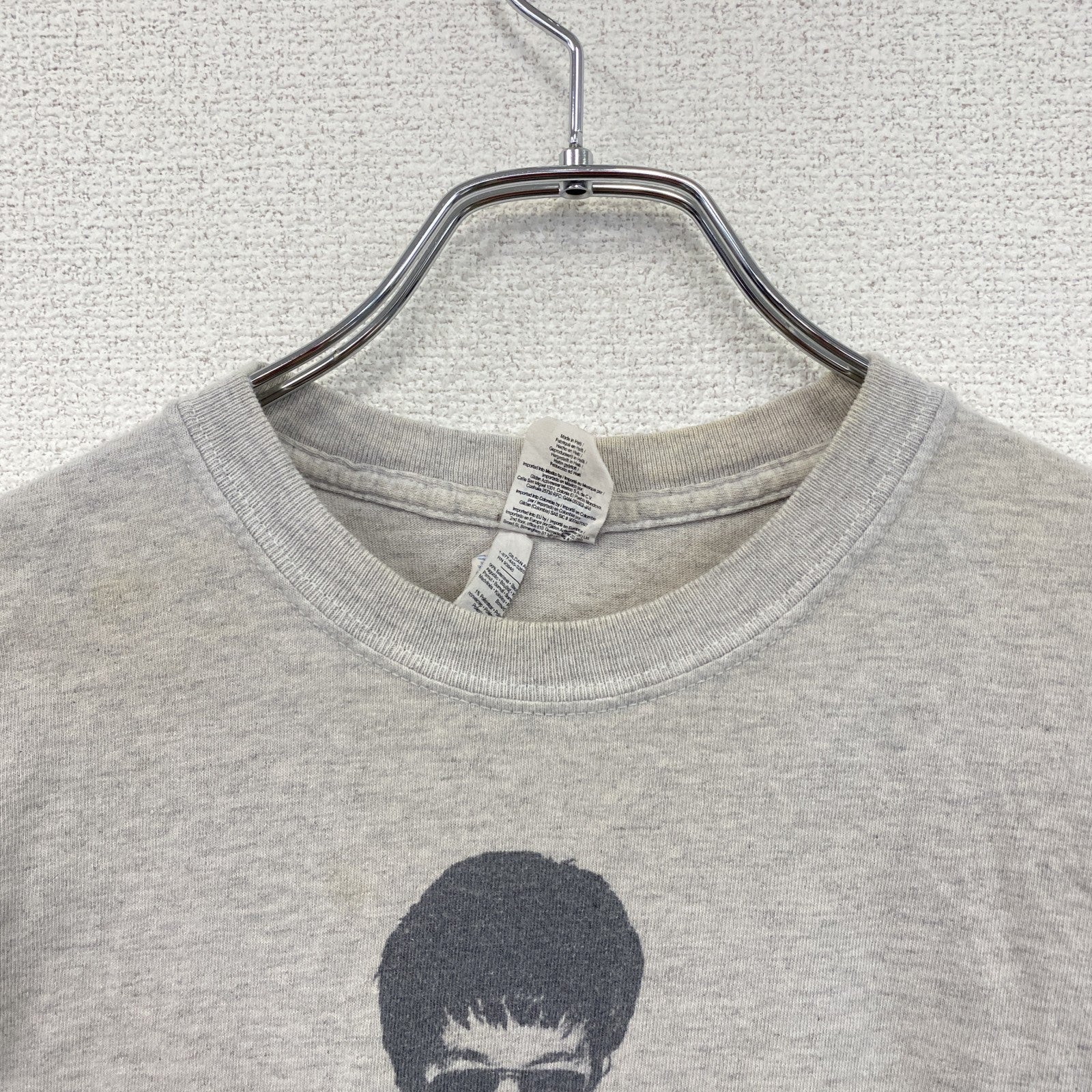 GILDAN　ギルダン　Bruce Lee　ブルースリー　半袖プリントTシャツ　人物T　DJ　グレー　Sサイズ　