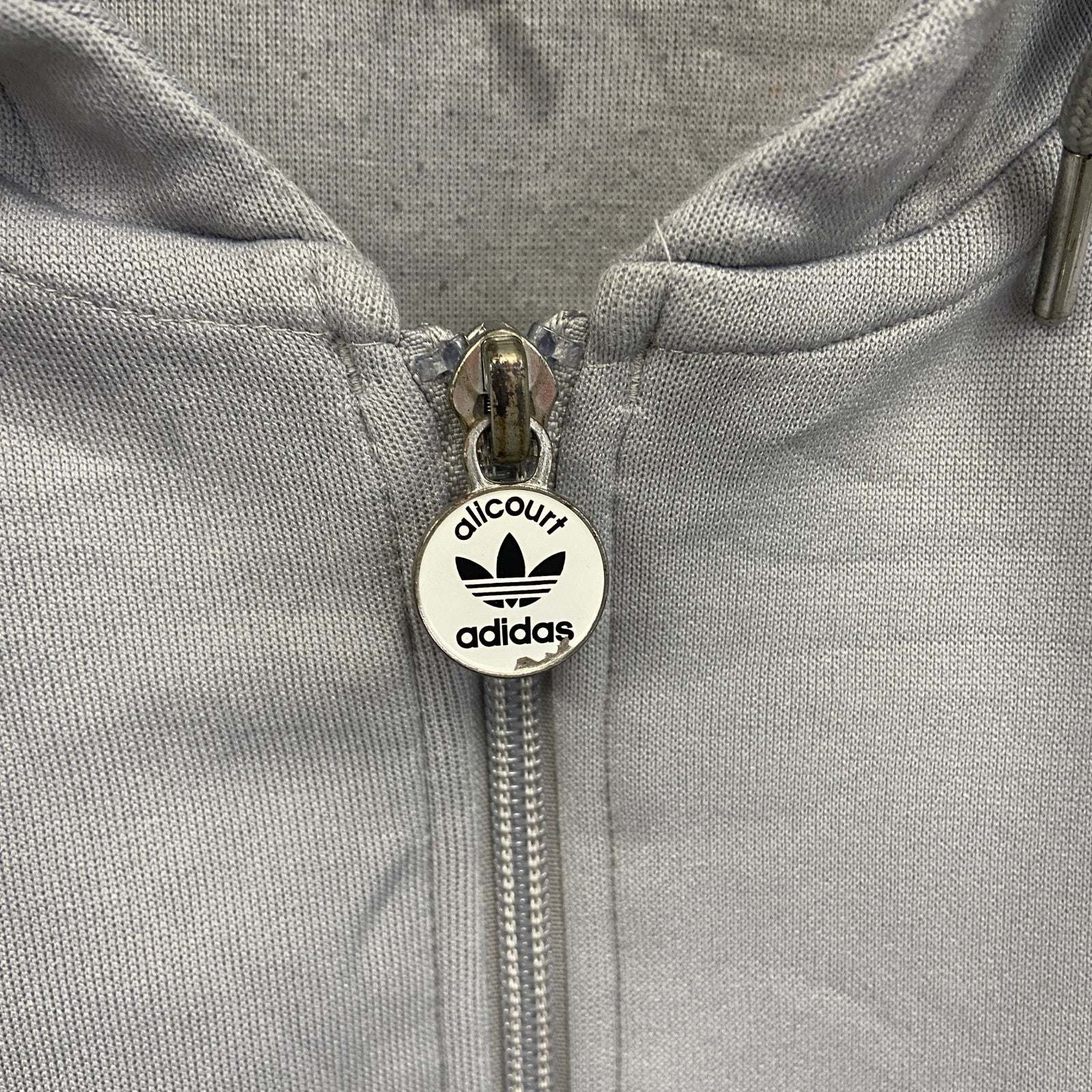adidas　アディダス　トラックジャケット/ジャージ　フーディ　グレー　XLサイズ