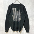 古着 used　90s　長袖プリントスウェット　トレーナー　NEWYORK　ニューヨーク　黒　ブラック　クルーネック　ヴィンテージ