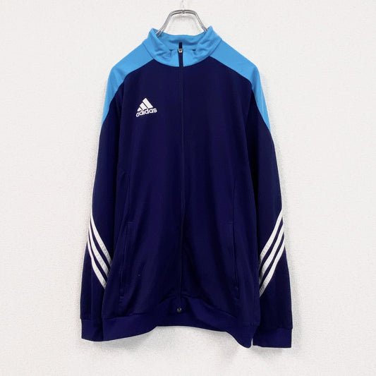 adidas　アディダス　トラックジャケット/ジャージ　紺　ネイビー　ライトブルー　Mサイズ