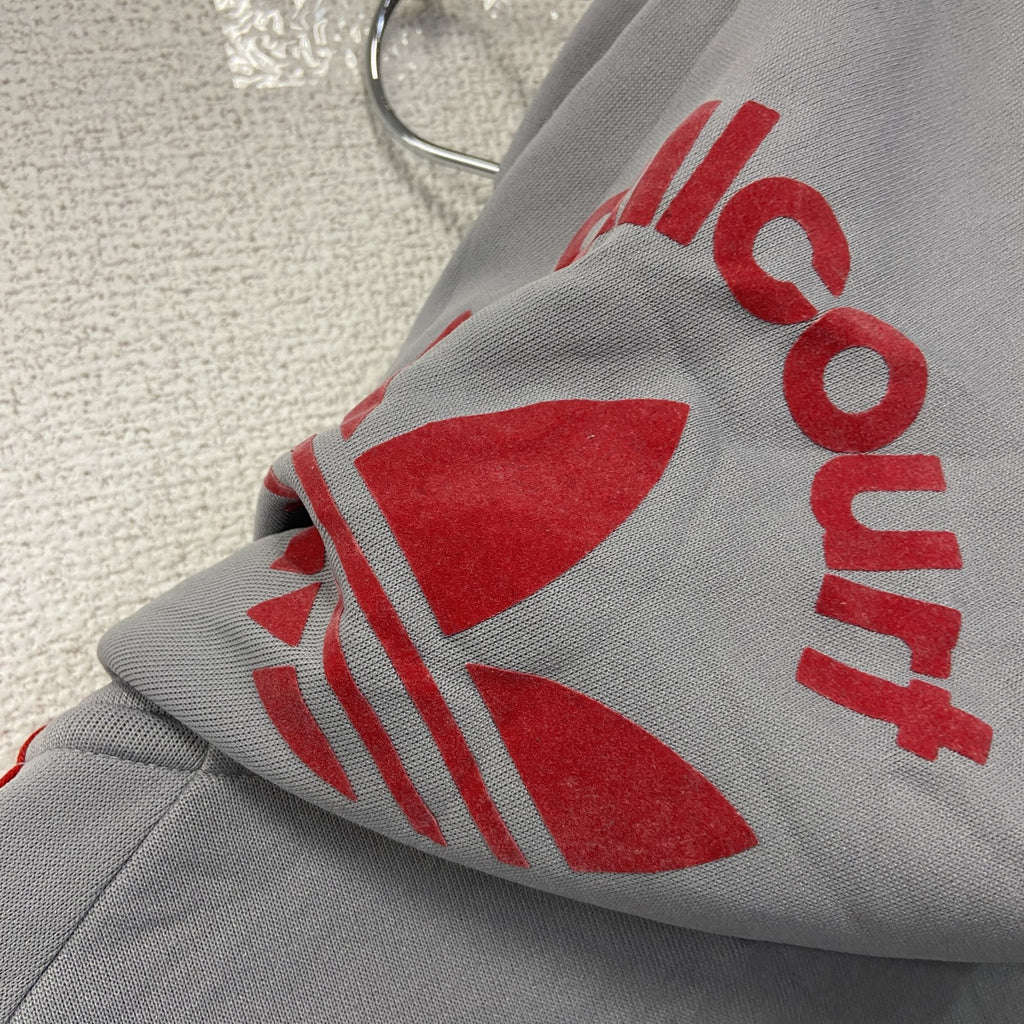 adidas　アディダス　トラックジャケット/ジャージ　フーディ　グレー　XLサイズ