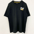 古着 used　CAT　キャタピラー　半袖企業ロゴプリントTシャツ　バックプリント　黒　ブラック　春夏服　XLサイズ