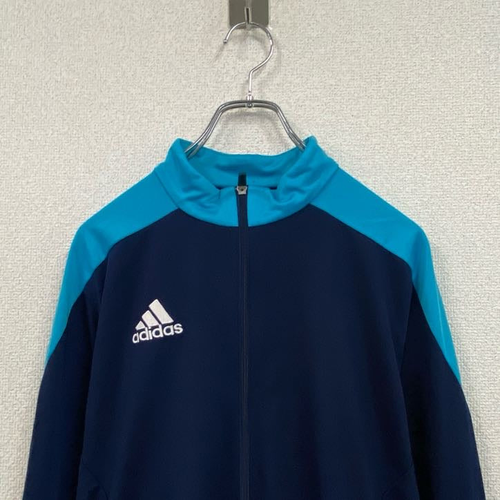 adidas　アディダス　トラックジャケット/ジャージ　紺　ネイビー　ライトブルー　Mサイズ