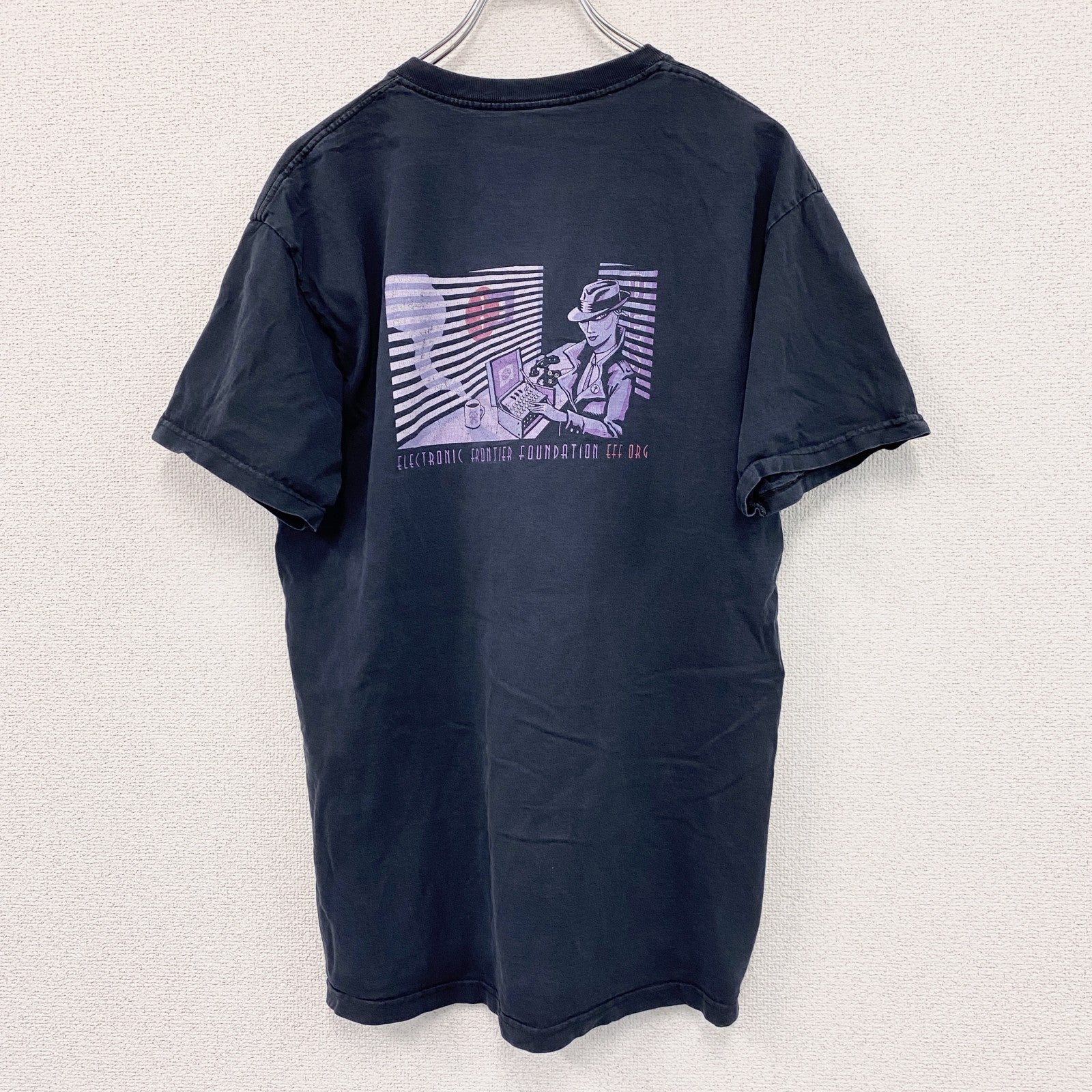 FRUIT OF THE LOOM　フルーツオブザルーム　電子フロンティア財団　両面プリント　黒　ブラック　Lサイズ