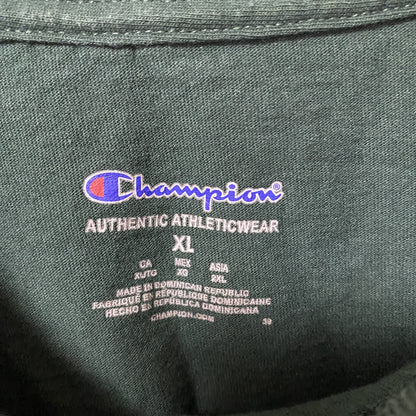 Champion　チャンピオン　U.S.ARMY　半袖プリントTシャツ　ワンポイント　ミリタリー　現行　緑　グリーン　XLサイズ