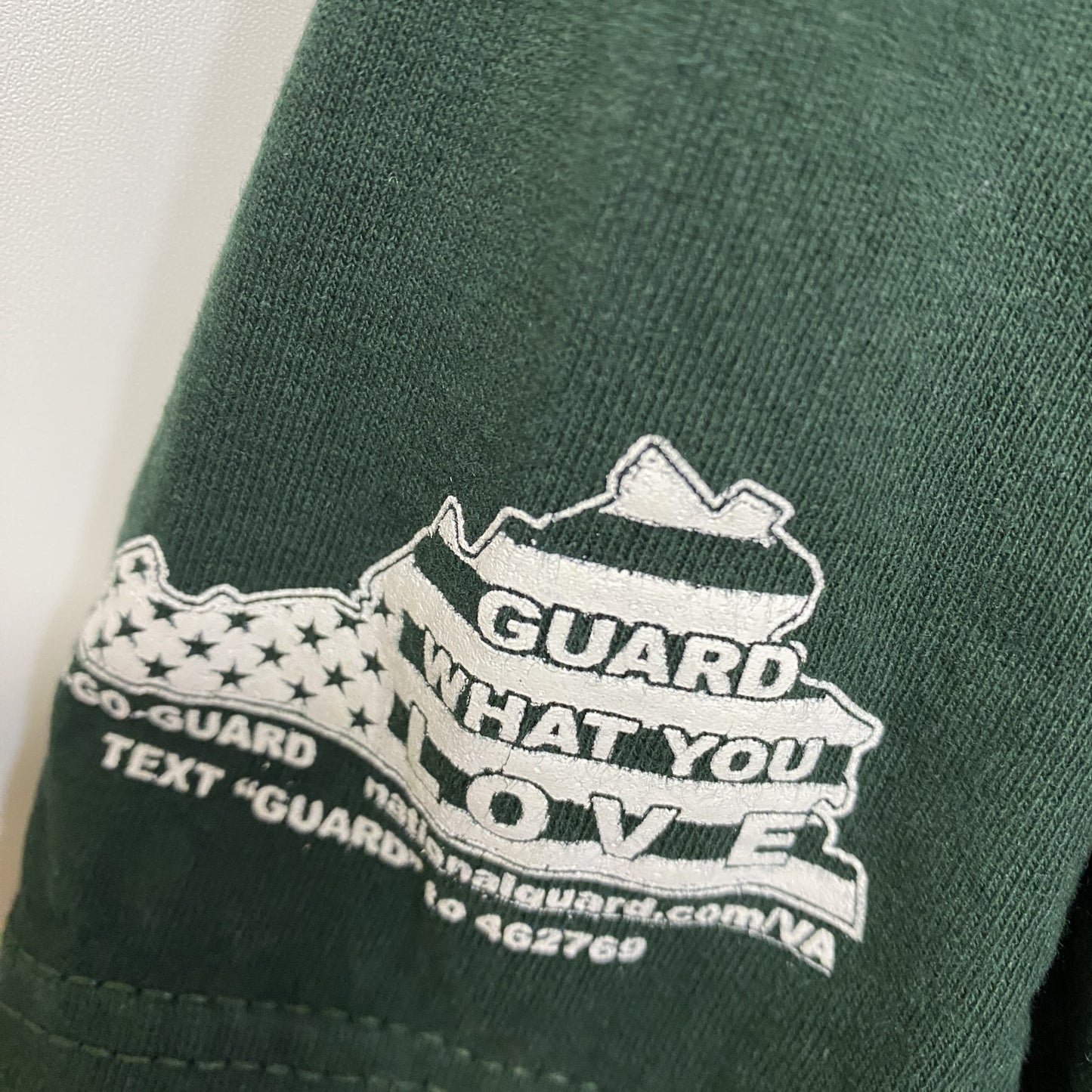 Champion　チャンピオン　U.S.ARMY　半袖プリントTシャツ　ワンポイント　ミリタリー　現行　緑　グリーン　XLサイズ