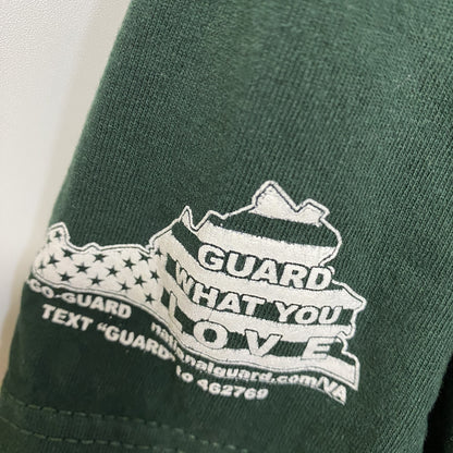 Champion　チャンピオン　U.S.ARMY　半袖プリントTシャツ　ワンポイント　ミリタリー　現行　緑　グリーン　XLサイズ