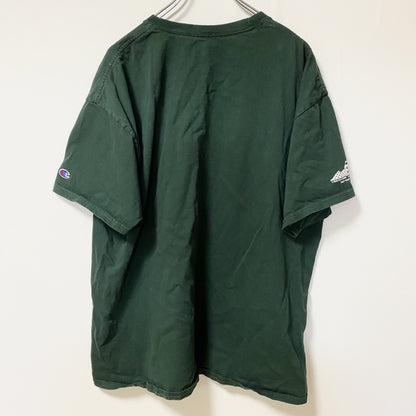 Champion　チャンピオン　U.S.ARMY　半袖プリントTシャツ　ワンポイント　ミリタリー　現行　緑　グリーン　XLサイズ