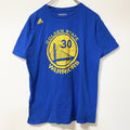 古着 used　Adidas　アディダス　半袖クルーネックデザインプリントTシャツ　青　GOLDEN WARRIORS　Mサイズ