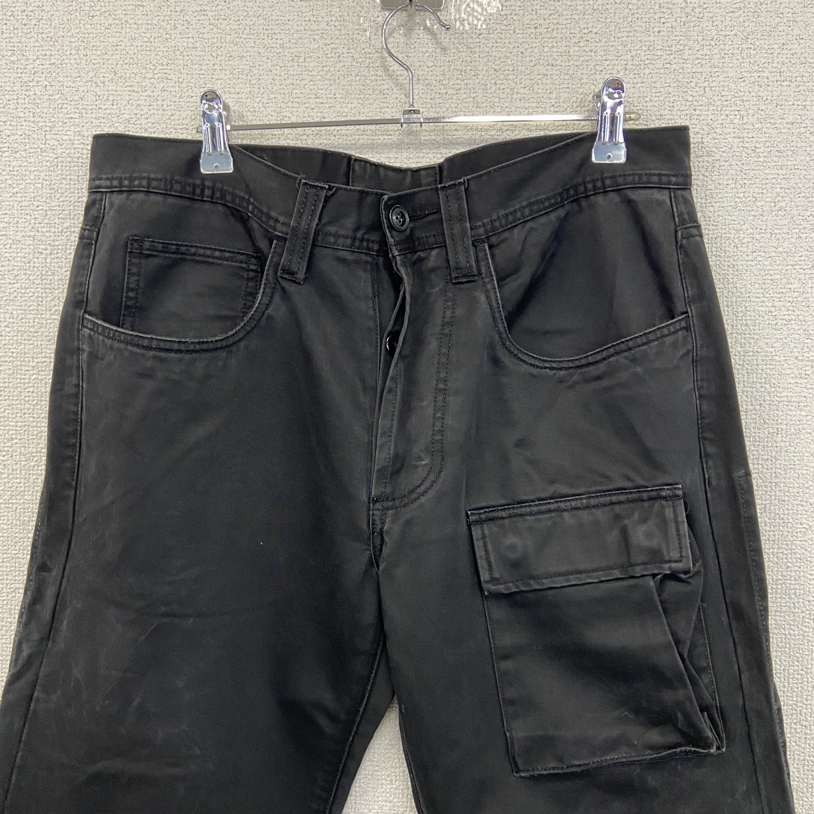 STUSSY　ステューシー　カーゴパンツ　チノパン　ボタンフライ　黒　ブラック　34サイズ