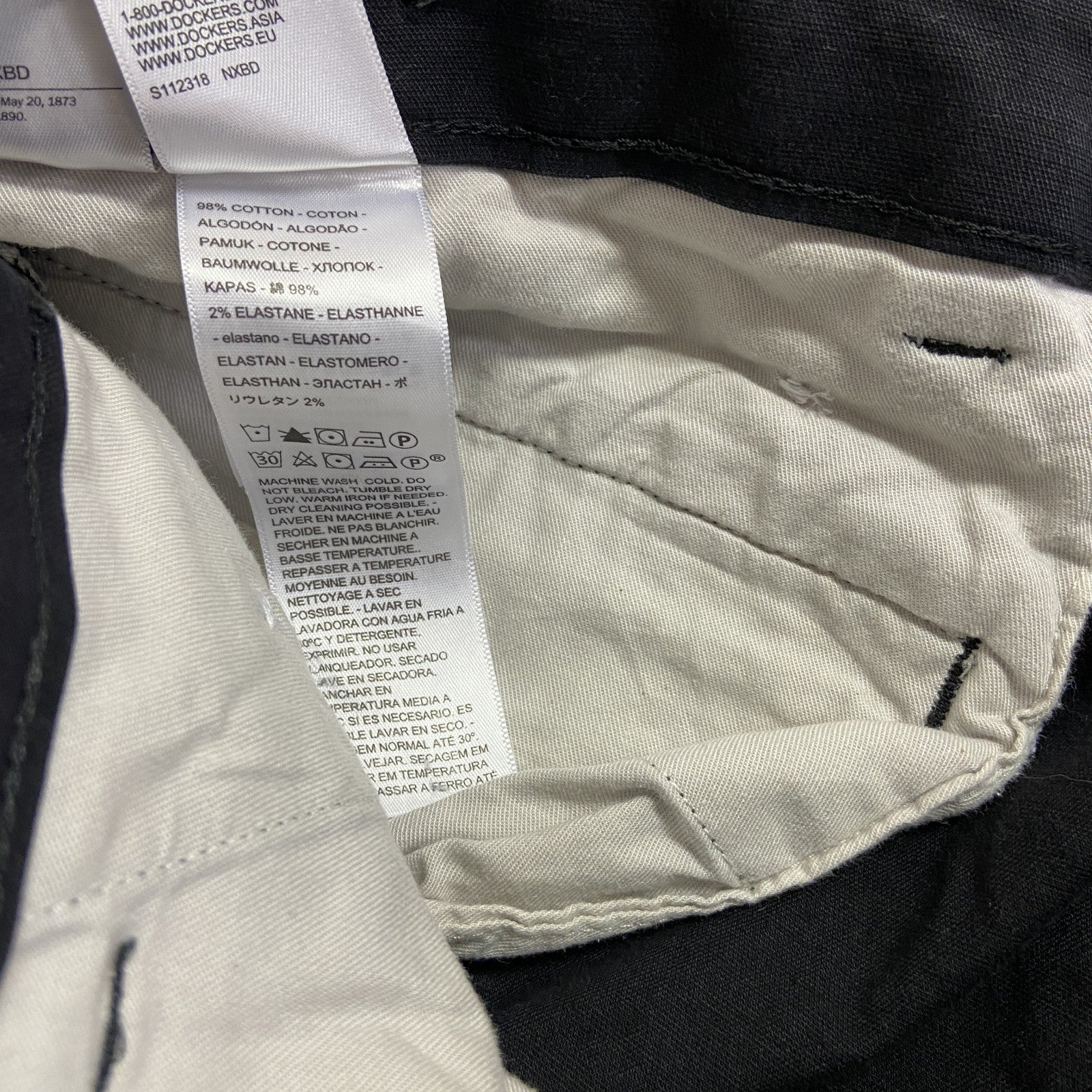 DOCKERS　ドッカーズ　カーゴパンツ　ワークパンツ　黒　ブラック　W32サイズ