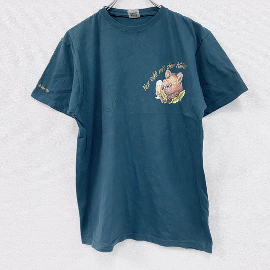 Lohrer Bier　半袖プリントTシャツ　ワンポイント　緑　グリーン　L/XLサイズ